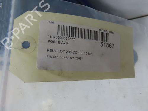 Left front door PEUGEOT 206 CC (2D) 1.6 16V (2DNFUF, 2DNFUR) | BP28968582C2 
