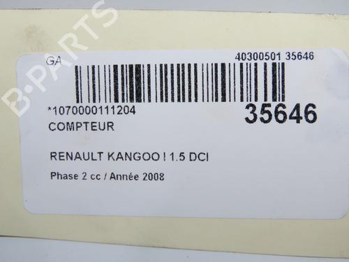 Used Instrument cluster Instrument cluster RENAULT KANGOO Express (FC0/1_) 1.5 dCi (FC1E) (68 hp) 34356981 34356981