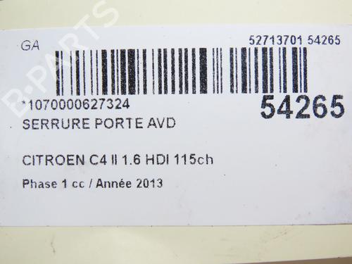 Front right lock CITROËN C4 II (NC_) 1.6 HDi 115 | BP28968804C97 