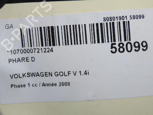 Right headlight VW GOLF V (1K1) 1.4 16V | BP36396258C29 - Image 5