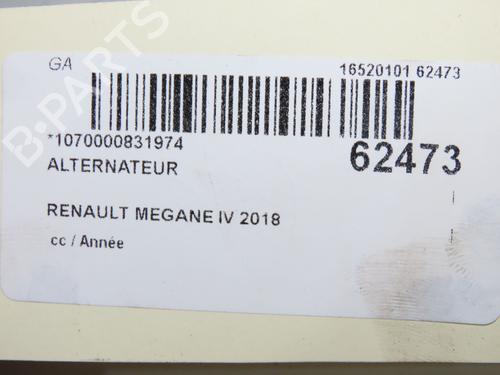 Used Alternator Alternator RENAULT SCÉNIC IV (J9_) 1.3 TCe 140 (140 hp) 40615326 40615326