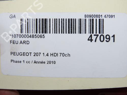 right-taillight-peugeot-207-wa_-wc_-2006-2007-2008-2009-2010-2011-2012-2013-2014-2015-32129700 main image
