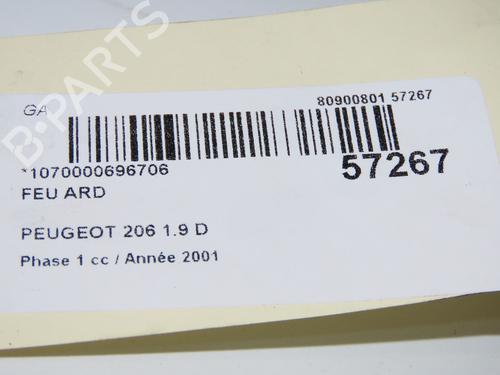 Fanale posteriore destro PEUGEOT 206 Van 1.9 D (69 hp) 31242612