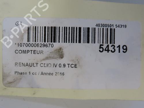 Used Instrument cluster RENAULT CLIO IV (BH_) 0.9 TCe 90 (BHNF, BHMA, BHMH, BHJK, BHJR) (90 hp) 29441734