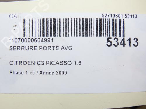 Front left lock CITROËN C3 Picasso (SH_) 1.6 HDi | BP28831675C98 
