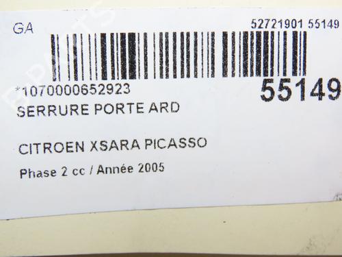 Used Rear right lock CITROËN XSARA PICASSO (N68) 1.6 16V (109 hp) 28802123