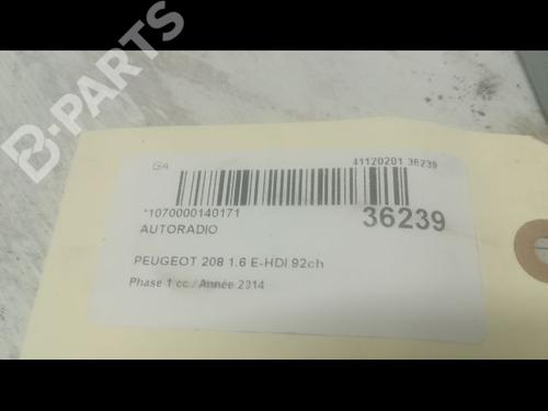 Radio PEUGEOT 208 I (CA_, CC_) 1.6 HDi | BP9600919E6 