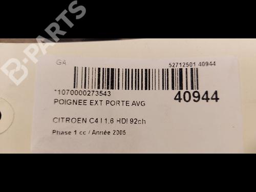 Front left exterior door handle CITROËN C4 Coupe (LA_) 1.6 HDi | BP9619393C128 