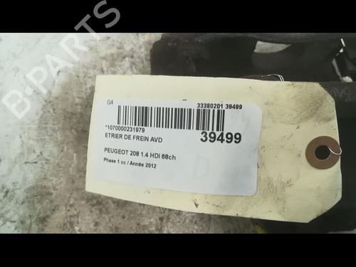 Right front brake caliper PEUGEOT 208 I (CA_, CC_) 1.4 HDi | BP14877431M104 
