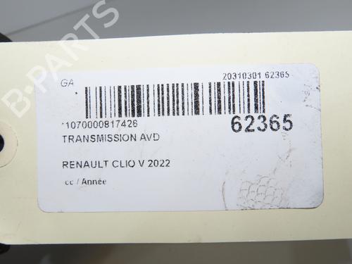 Used Right front driveshaft Right front driveshaft RENAULT CLIO V (B7_) 1.0 TCe 90 (B7MT) (91 hp) 39966848 39966848