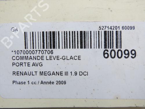 Left front window switch RENAULT MEGANE III Hatchback (BZ0/1_, B3_) 1.9 dCi (BZ0N, BZ0J) | BP37432615I27  - Image 5