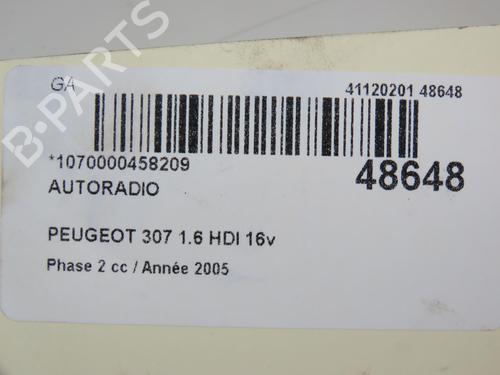 Radio PEUGEOT 307 (3A/C) 1.6 HDi 110 | BP18663732E6 