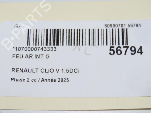 Left tailgate light RENAULT CLIO V (B7_) 1.5 Blue dCi 100 (B7AD) | BP39180489C79  - Image 5