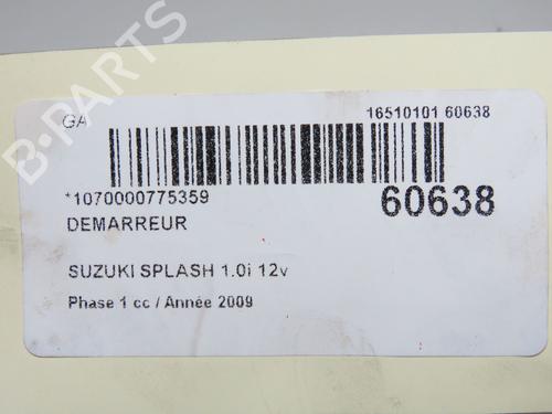 Used Starter Starter SUZUKI SPLASH (EX) 1.0 (A5B310) (65 hp) 40110589 40110589