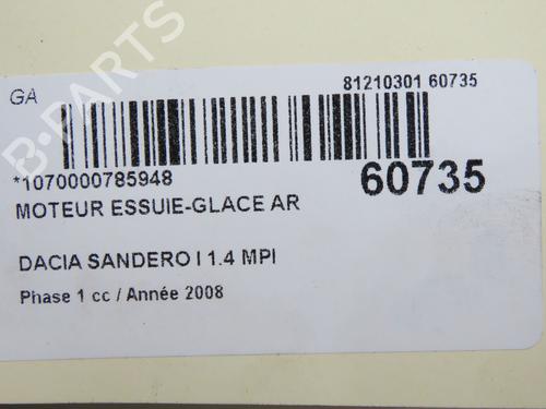 Rear wiper motor DACIA SANDERO 1.4 (BS0C, BS0A, BS0G, BS1F, BS0E) | BP37479696M102  - Image 5