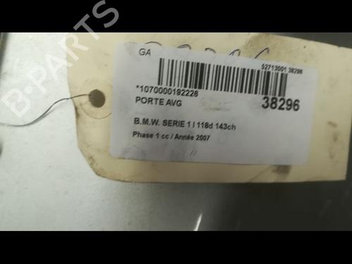 Used Left front door BMW 1 (E87) 118 d (143 hp) 9603377