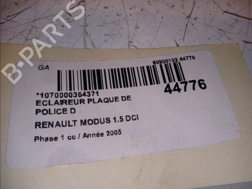 Used Licence plate light Licence plate light RENAULT MODUS / GRAND MODUS (F/JP0_) 1.5 dCi (FP0E, JP0E) (65 hp) 14880639 14880639