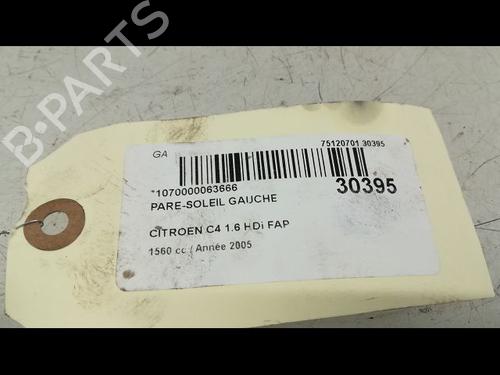 Used Left sun visor CITROËN C4 Coupe (LA_) 1.6 HDi (109 hp) 23177514
