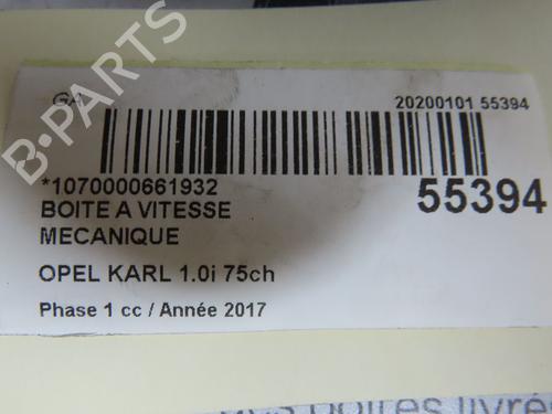 Gearbox OPEL KARL (C16) 1.0 | BP31120186M3
