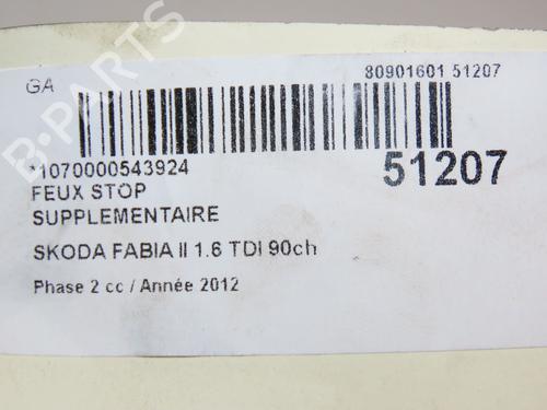 Bremselys SKODA FABIA II (542) 1.6 TDI (90 hp) 28832863