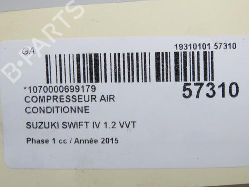 AC compressor SUZUKI SWIFT IV (FZ, NZ) 1.2 (AZH412, ZC72S) | BP36395726M34  - Image 8