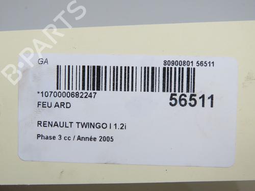 Used Right taillight Right taillight RENAULT TWINGO I (C06_) 1.2 (C066, C068) (58 hp) 33222791 33222791
