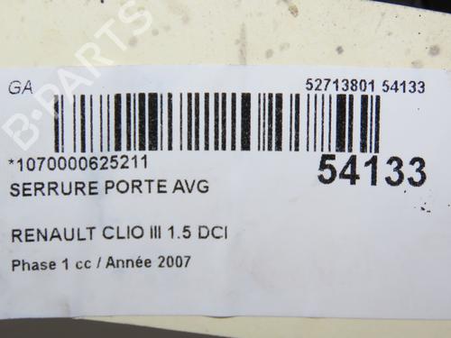 Front left lock RENAULT CLIO III (BR0/1, CR0/1) 1.5 dCi (BR17, CR17) | BP30916920C98