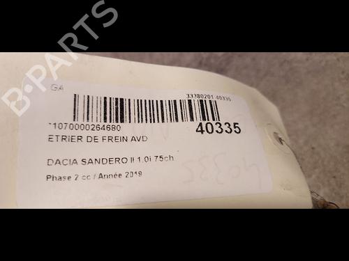 Used Right front brake caliper DACIA SANDERO II 1.0 SCe 75 (B8JC, B8JD, B8NC) (73 hp) 14877466