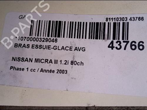 Front windshield wiper arm NISSAN MICRA III (K12) 1.2 16V | BP14881320C143 