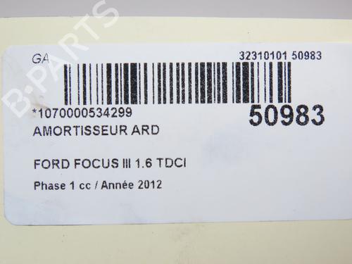 Right rear shock absorber FORD FOCUS III 1.6 TDCi | BP19069186M19 