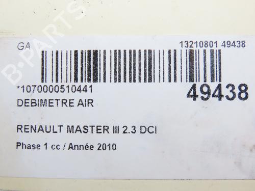 Luftmassemåler RENAULT MASTER III Van (FV) 2.3 dCi 100 FWD (FV0A, FV0B, FV0G, FV0K, FV0H) | BP19162095M95 