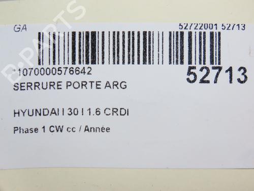 Rear left lock HYUNDAI i30 Estate (FD) 1.6 CRDi | BP28969082C100