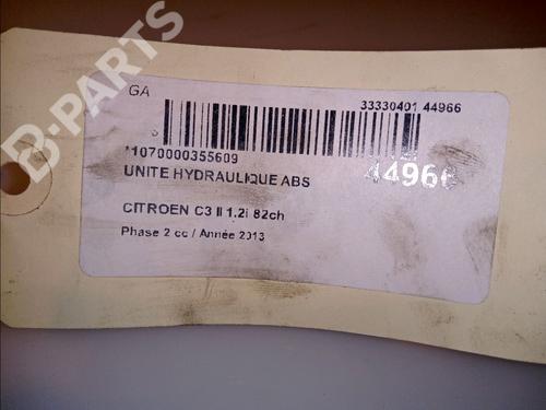 ABS pump CITROËN C3 II (SC_) 1.2 VTi 82 | BP11100334M43 