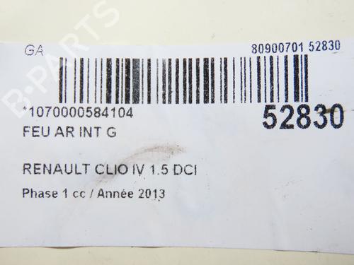 Used Left tailgate light RENAULT CLIO IV (BH_) 1.5 dCi 75 (75 hp) 24018445