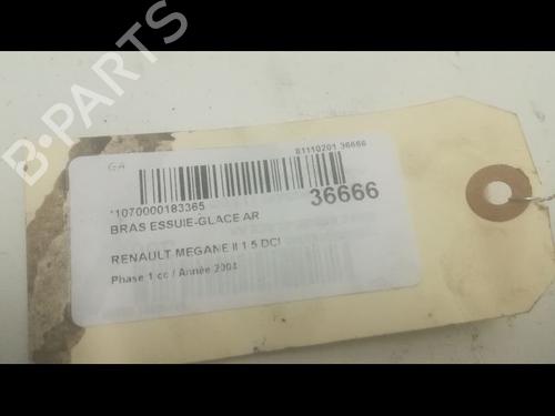 Used Rear windshield wiper arm RENAULT MEGANE II (BM0/1_, CM0/1_) 1.5 dCi (BM0F, BM0T, BM2B, CM0F, CM0T) (82 hp) 14880955