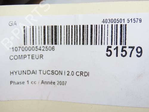 Used Instrument cluster HYUNDAI TUCSON (JM) 2.0 CRDi All-wheel Drive (140 hp) 28801758