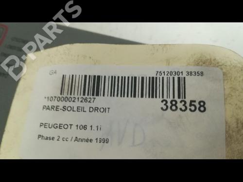 Right sun visor PEUGEOT 106 II (1A_, 1C_) 1.1 i | BP9605030I2 