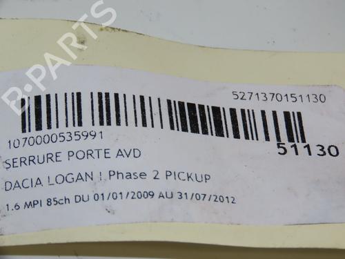 Used Front right lock DACIA LOGAN EXPRESS (FS_) 1.6 MPI 85 (84 hp) 18351467