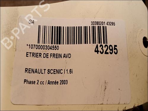 Right front brake caliper RENAULT SCÉNIC I MPV (JA0/1_, FA0_) 1.6 (JA00, JA16, JA15, JA19, JA1V, JA2B, JA2C, JA0B,... | BP23173947M104 