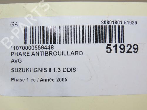 Left front fog light SUZUKI IGNIS II (MH) 1.3 DDiS (RM413D) | BP28802231C30