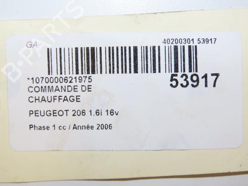 Climate control PEUGEOT 206 Hatchback (2A/C) 1.6 16V | BP28967908I5 