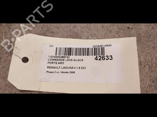 Used Right rear window switch RENAULT LAGUNA II (BG0/1_) 1.9 dCi (BG13) (125 hp) 9615211
