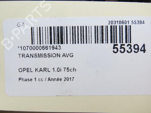 Left front driveshaft OPEL KARL (C16) 1.0 | BP29415134M38 