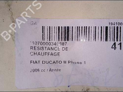 Used Heater resistor FIAT DUCATO Platform/Chassis (244_) 2.8 JTD Power (146 hp) 11677388