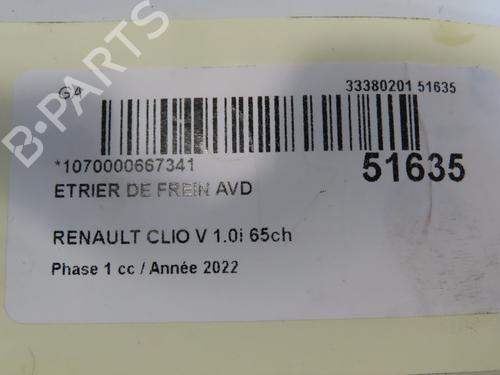 Used Right front brake caliper RENAULT CLIO V (B7_) 1.0 SCe 65 (B7MG) (67 hp) 29379911