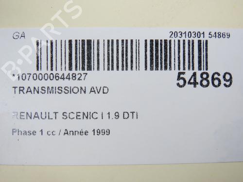 Used Right front driveshaft RENAULT MEGANE Scenic (JA0/1_) 1.9 dTi (JA0N) (98 hp) 31120216