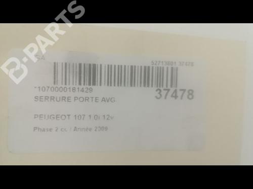 Front left lock PEUGEOT 107 (PM_, PN_) 1.0 | BP9601301C98 