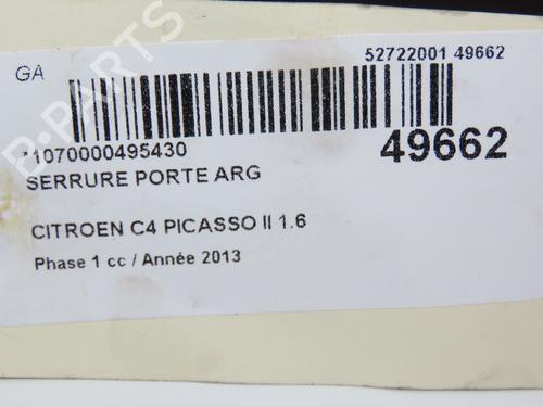 Rear left lock CITROËN C4 Picasso II 1.6 HDi / BlueHDi 115 | BP18871197C100 