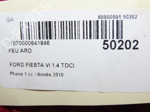 Right taillight FORD FIESTA VI (CB1, CCN) 1.4 TDCi | BP28309605C35 