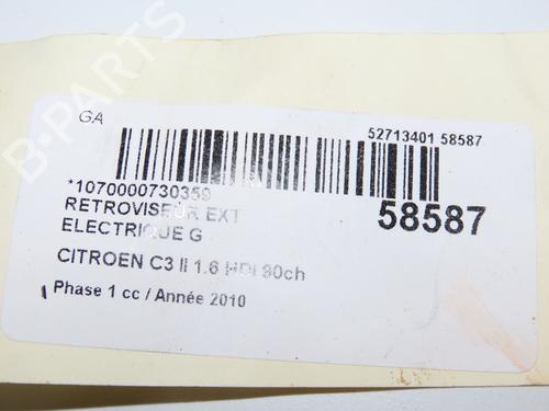 Left mirror CITROËN C3 II (SC_) 1.6 HDi | BP36246735C26 - Image 4